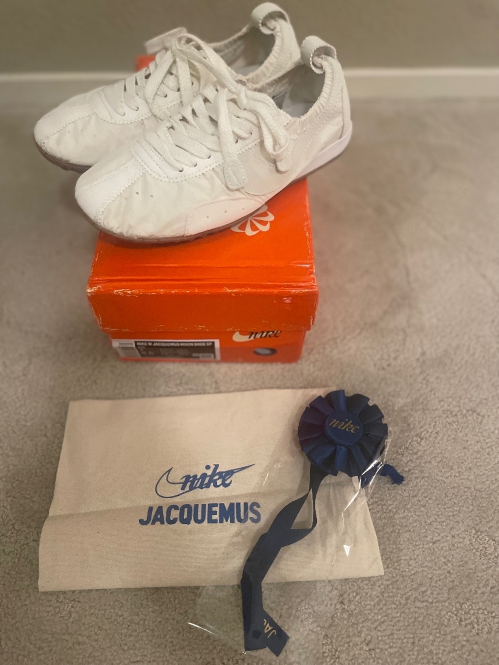Nike x Jacquemus Moon Shoe - Soft Pearl & Sail w/ Gum Sole Women's Size 7/M